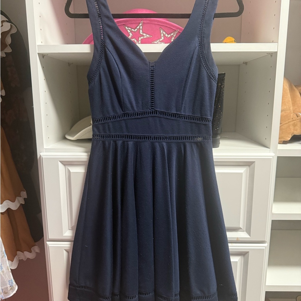 Annabella Navy Blue Mini Dress